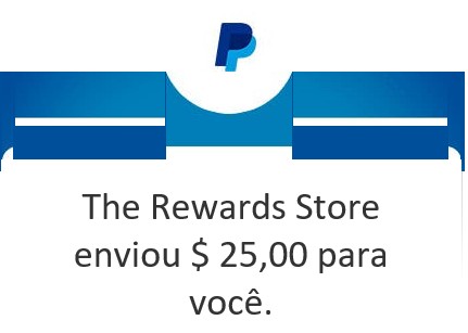 Pagamento de 25 dólares, recebido do ysense